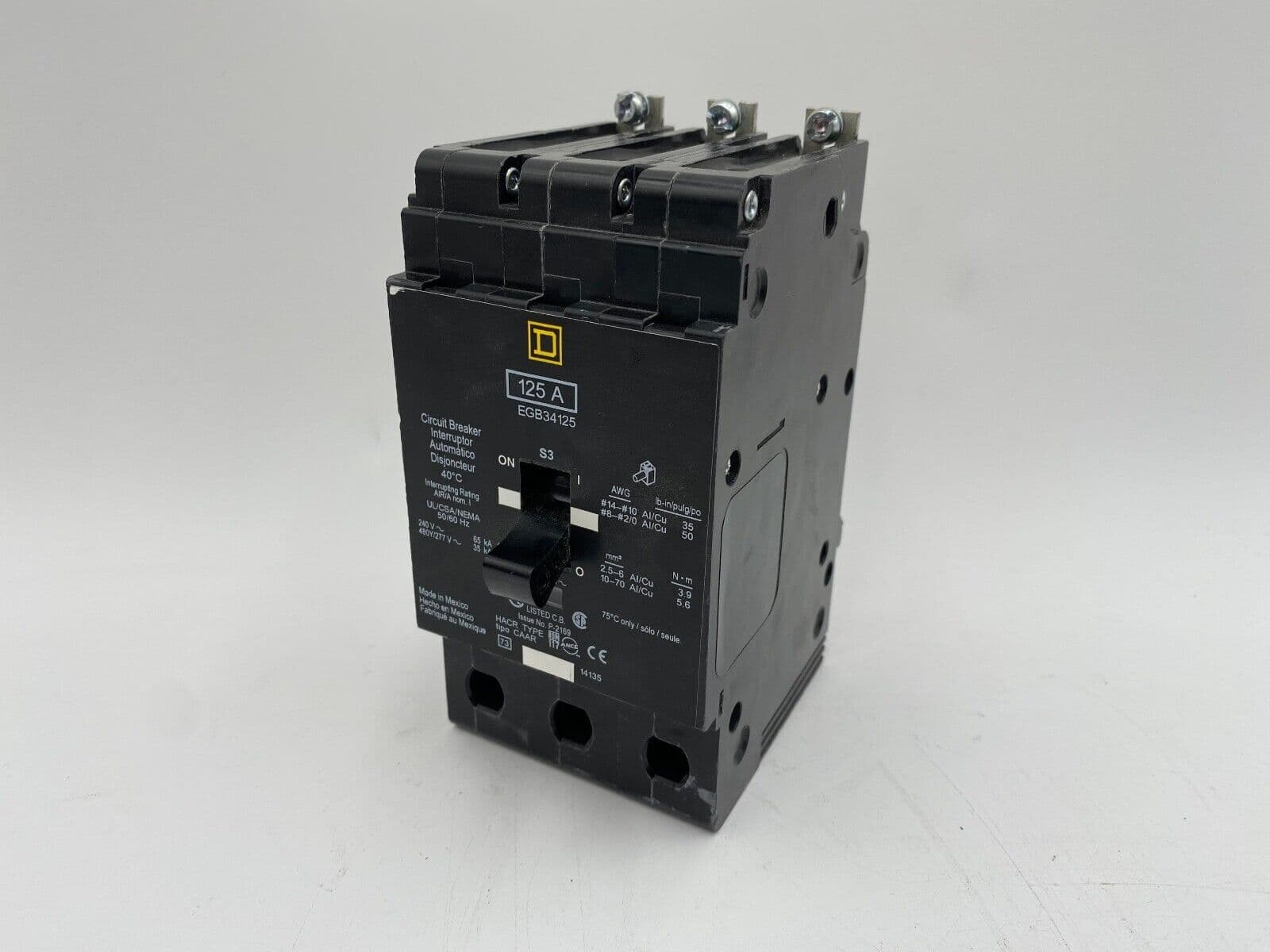 Square D EGB34125 Circuit Breaker — image 1 of 9