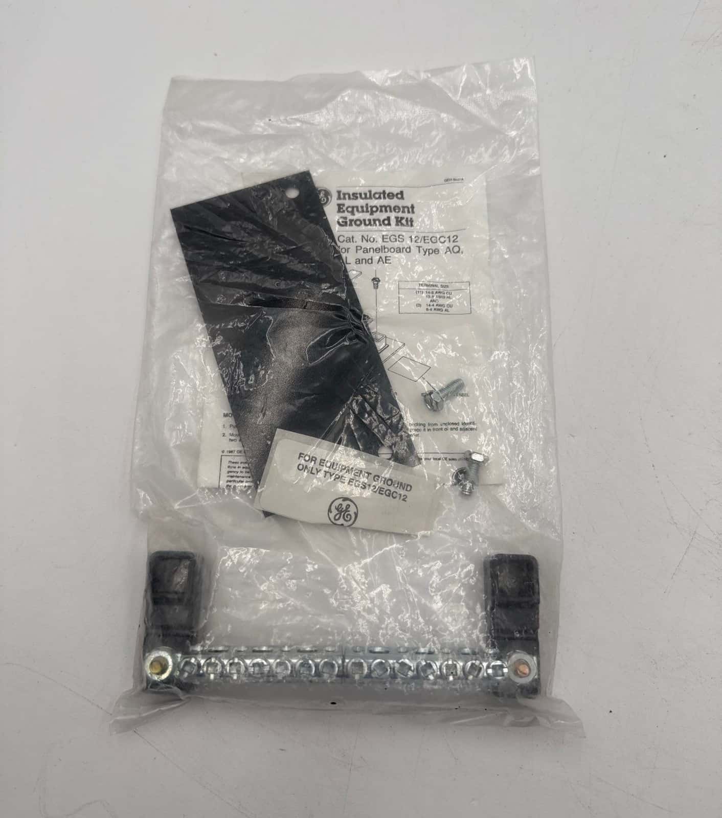 GE EGS 12/EGC12 Insulated Ground For Panelboard Type AQ AL and AE