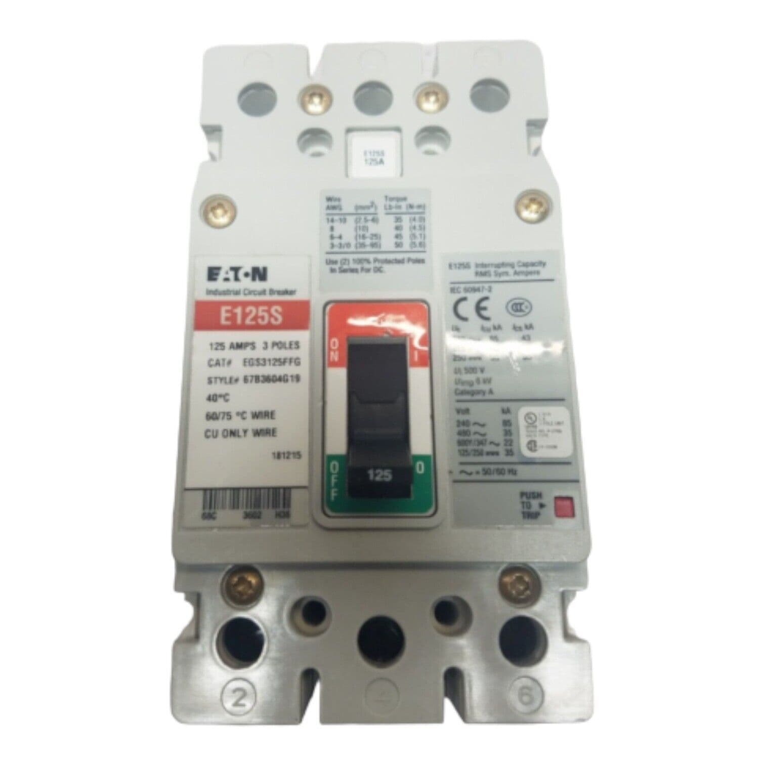 Eaton EGS3125FFG Circuit Breaker — image 1 of 7