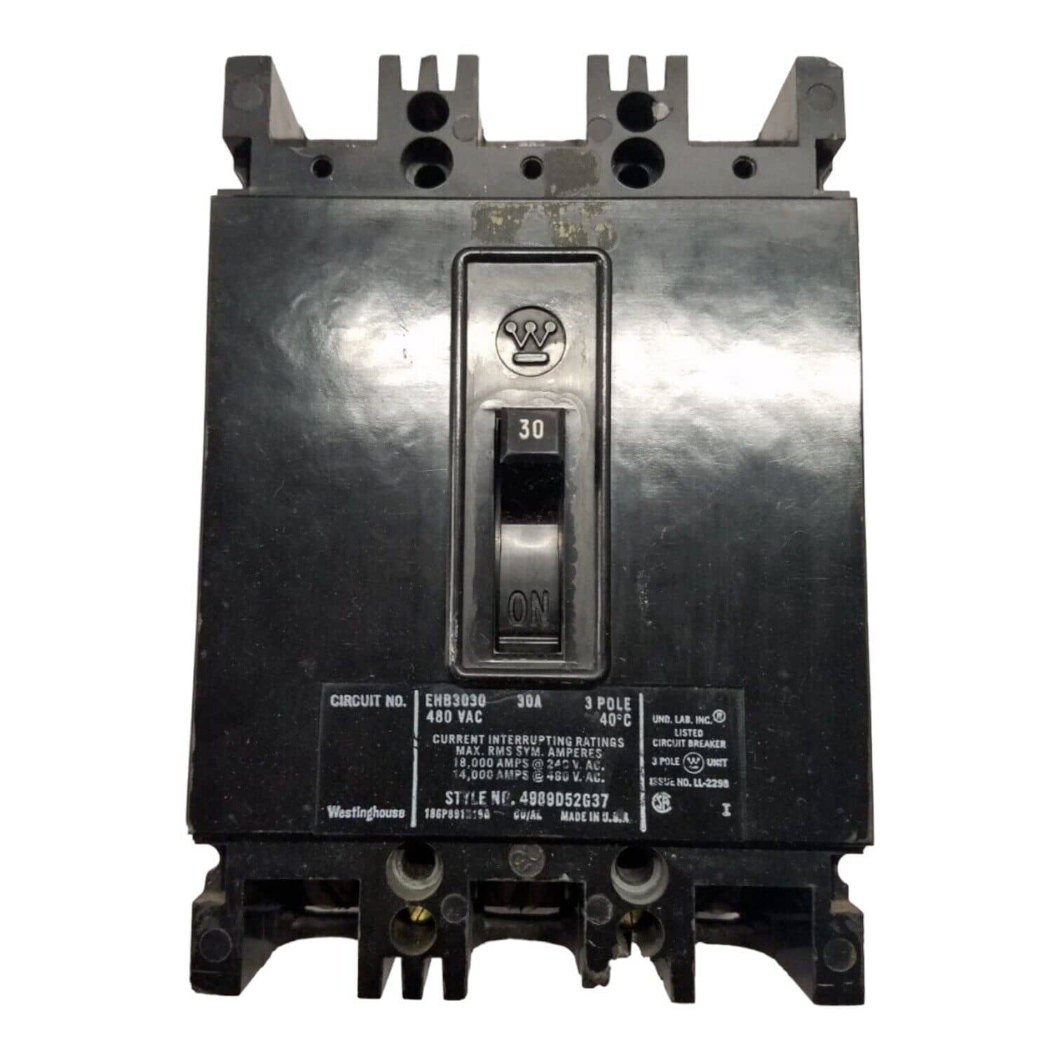 Westinghouse EHB3030 Circuit Breaker — image 1 of 8