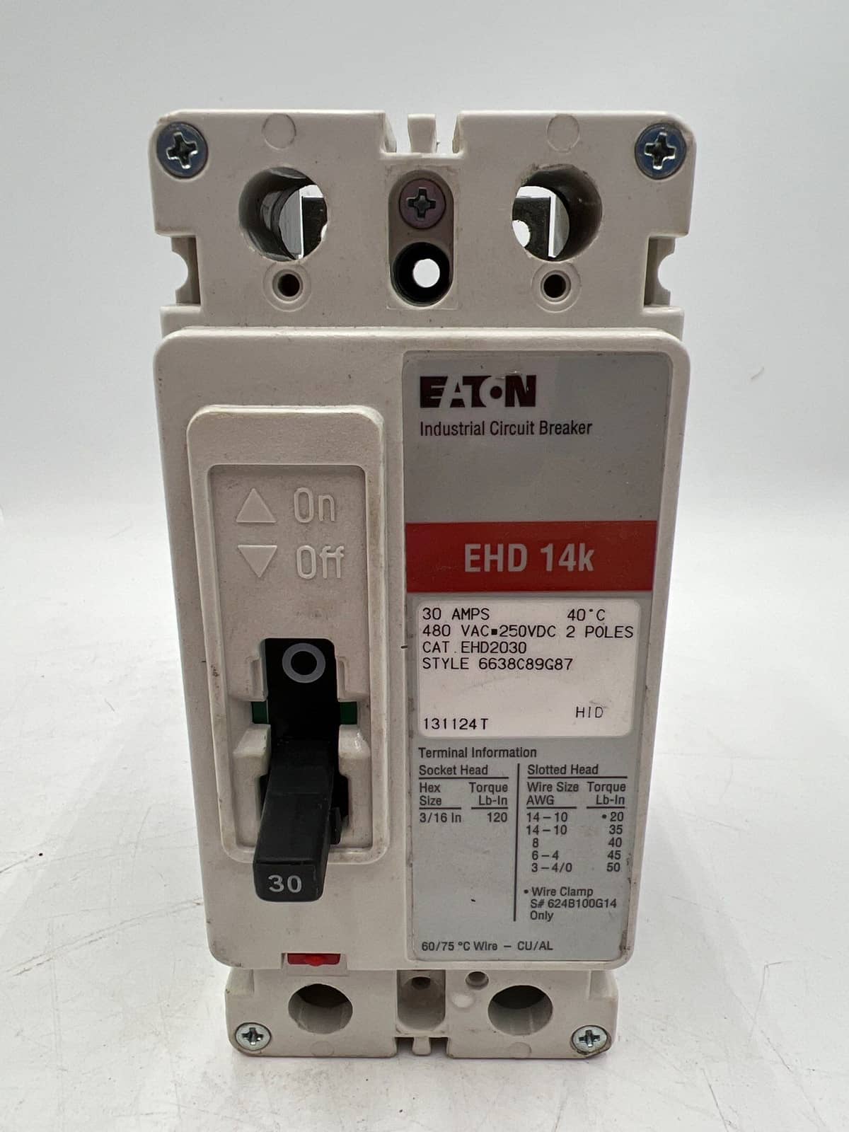Eaton EHD2030 Circuit Breaker — image 1 of 6