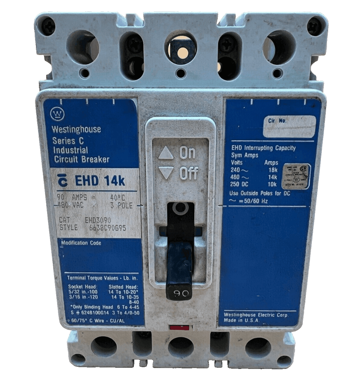 Cutler-Hammer EHD3090 Circuit Breaker — image 1 of 6