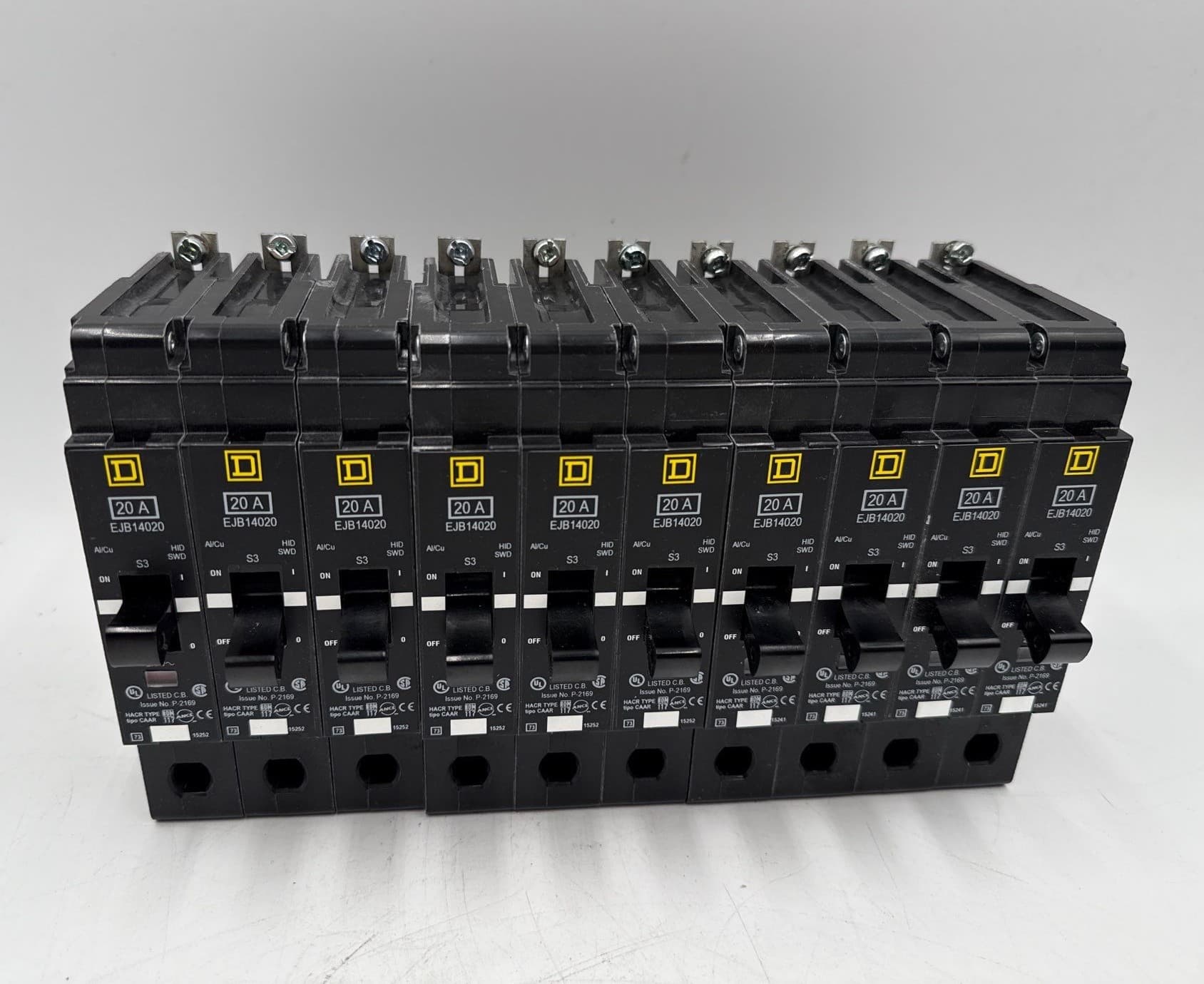 10PC Square D EJB14020 Circuit Breaker 20A 1P 277V 1PH EJB 20 Amp Bolt On – image 1