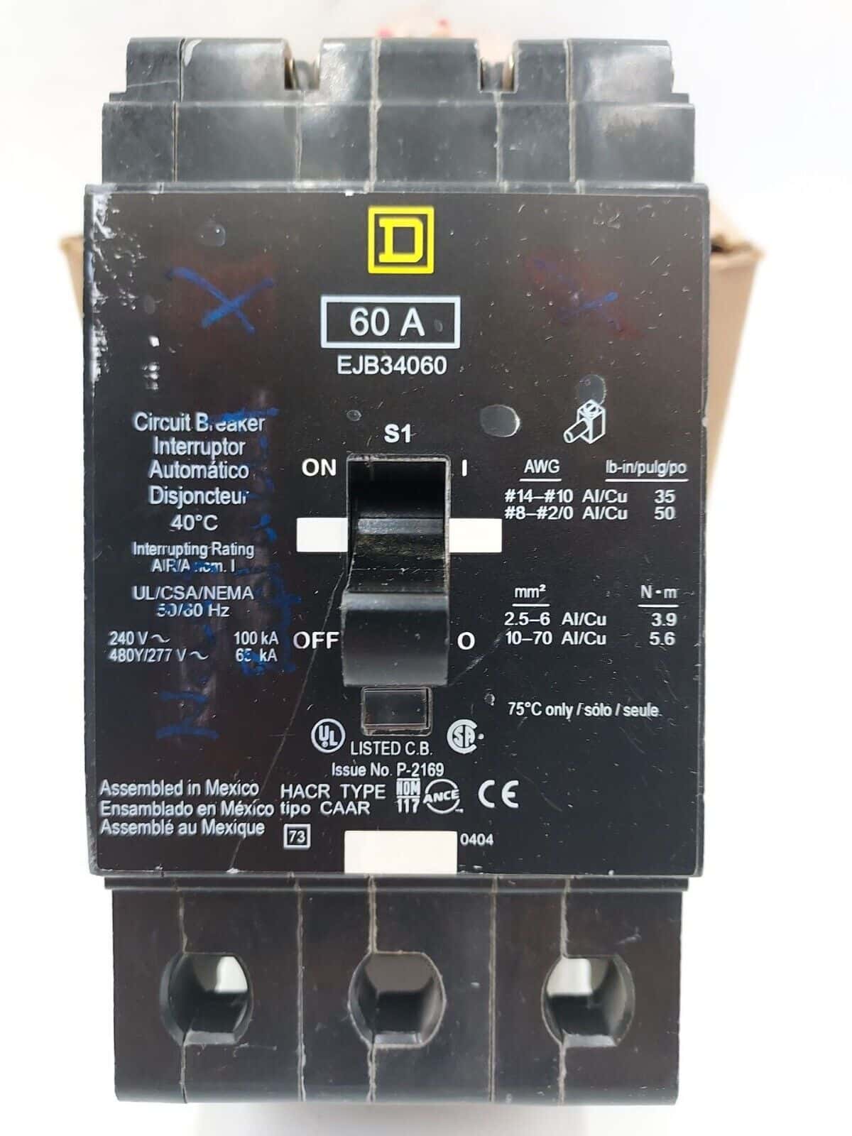 Square D EJB34060 Circuit Breaker — image 1 of 6