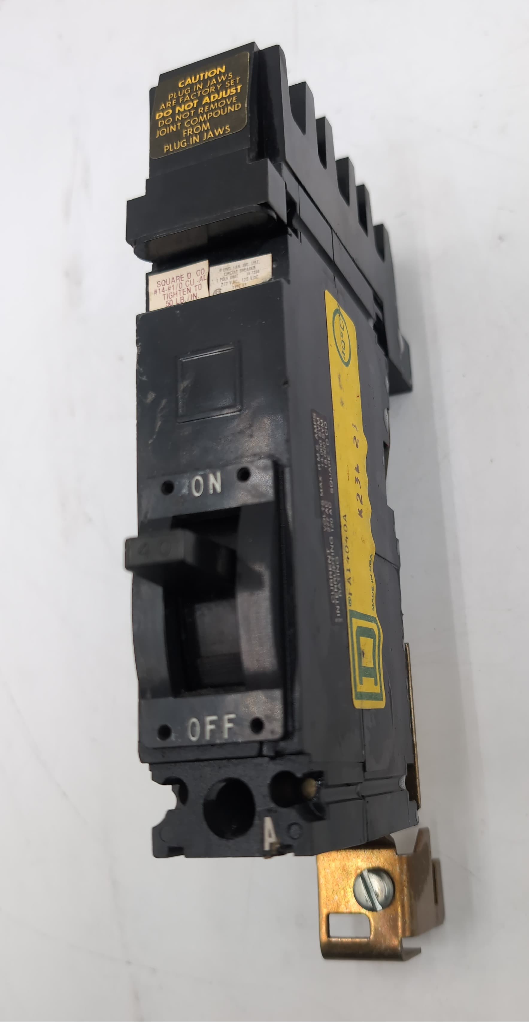 Square D FA14040C 40 Amp 1-Pole 277V I-Line Circuit Breaker F-Frame USED – image 1