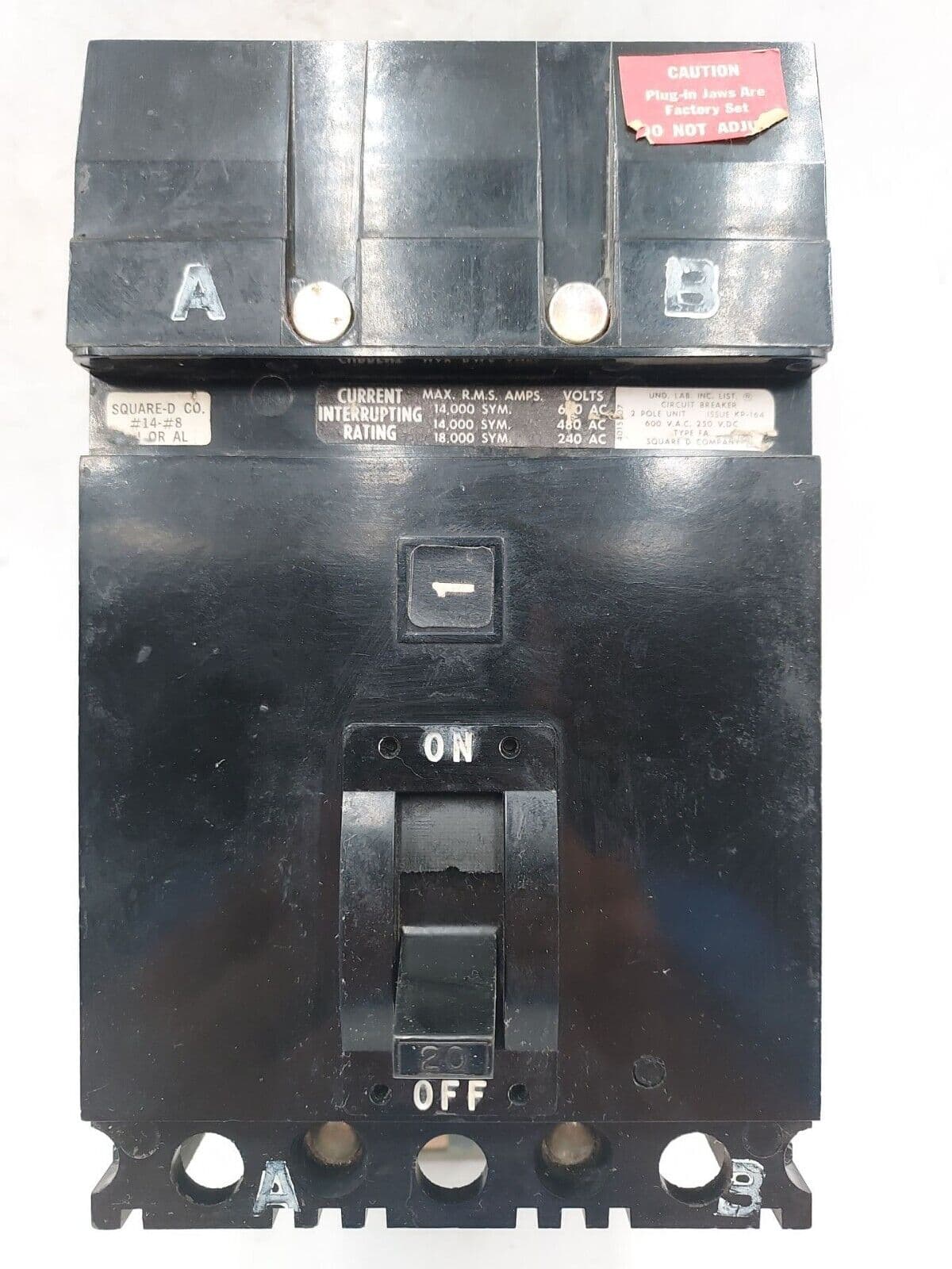 Square D FA26020AB Circuit Breaker — image 1 of 6