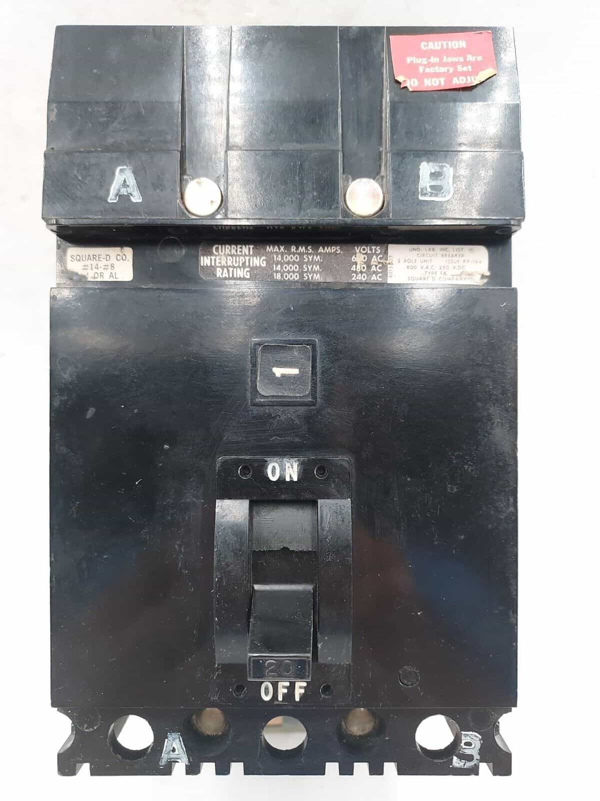 Square D FA26020AB Circuit Breaker — image 1 of 6