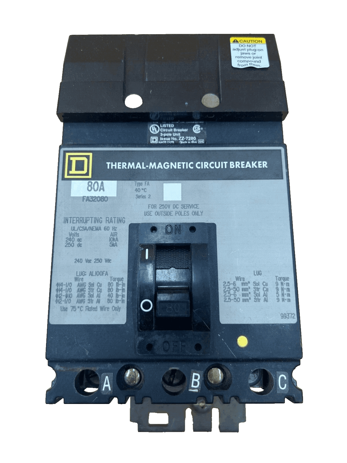 Square D FA32080 Circuit Breaker — image 1 of 6