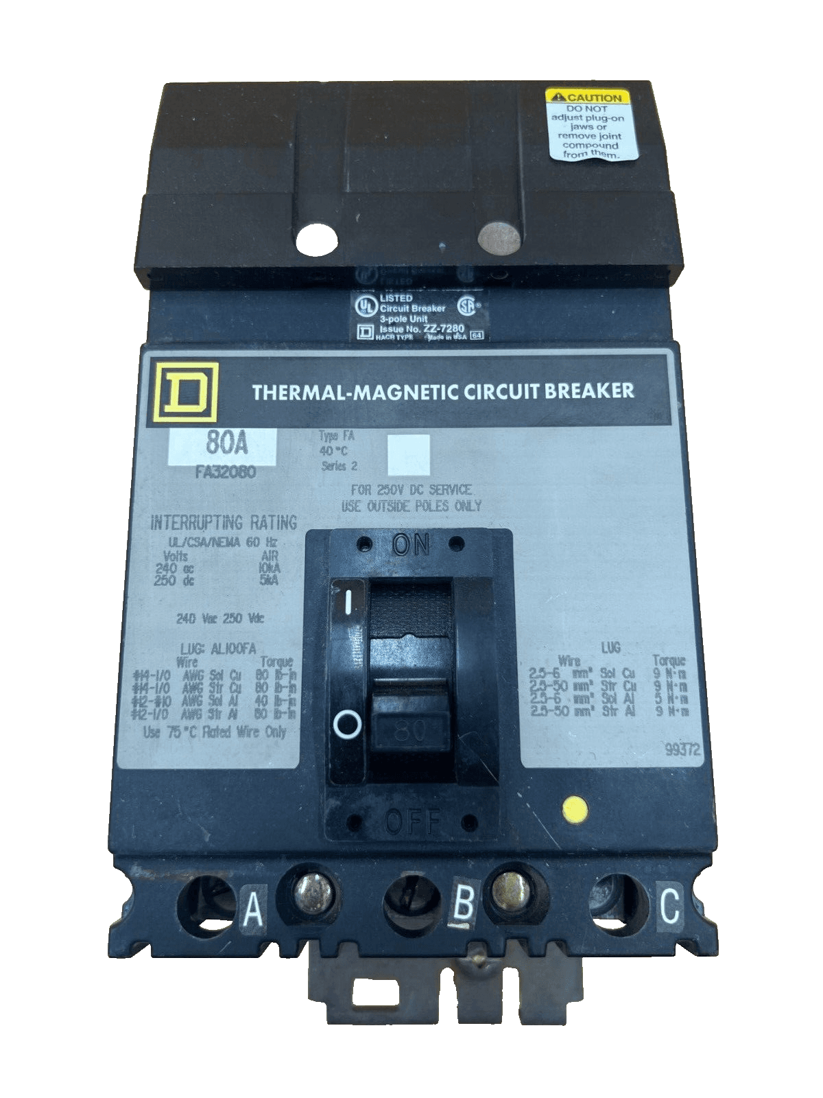 Square D FA32080 Circuit Breaker — image 1 of 6