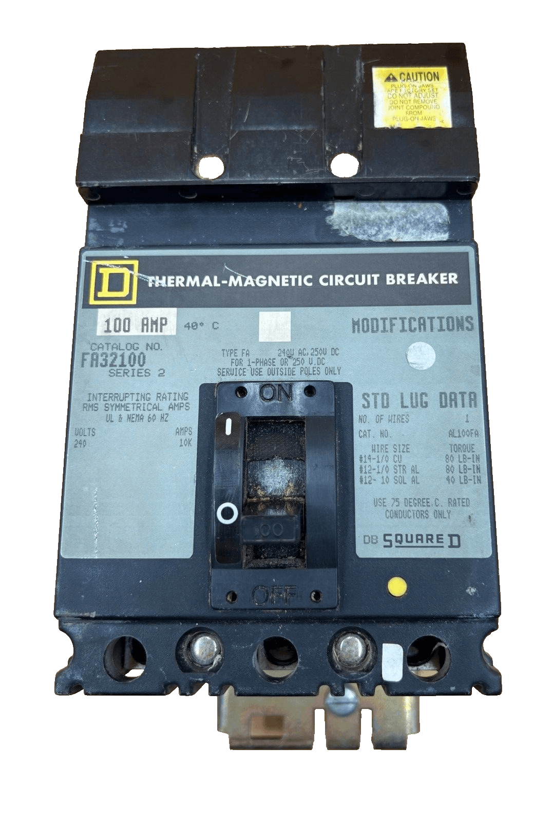 Square D FA32100 Circuit Breaker — image 1 of 6