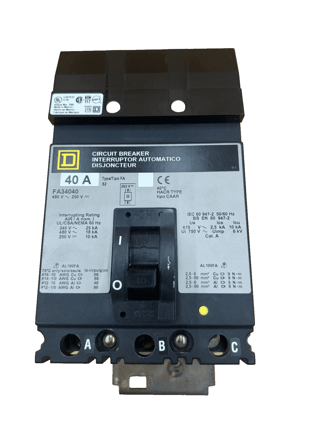 Square D FA34040 Circuit Breaker — image 1 of 6