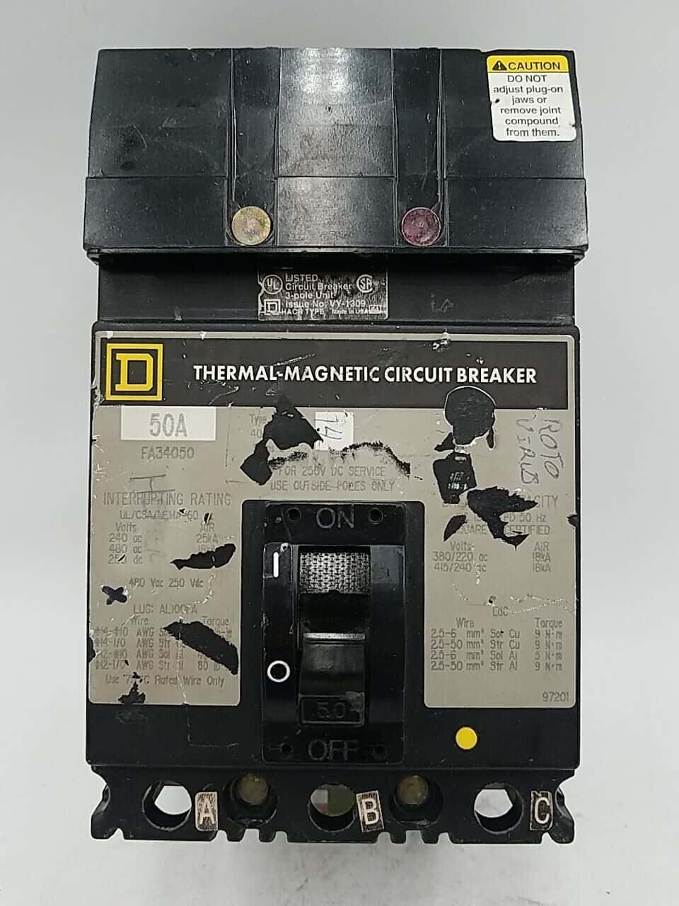 Square D FA34050 Circuit Breaker — image 1 of 7