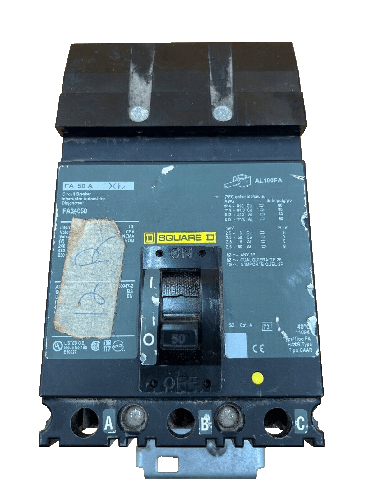Square D FA34050 Circuit Breaker — image 1 of 6