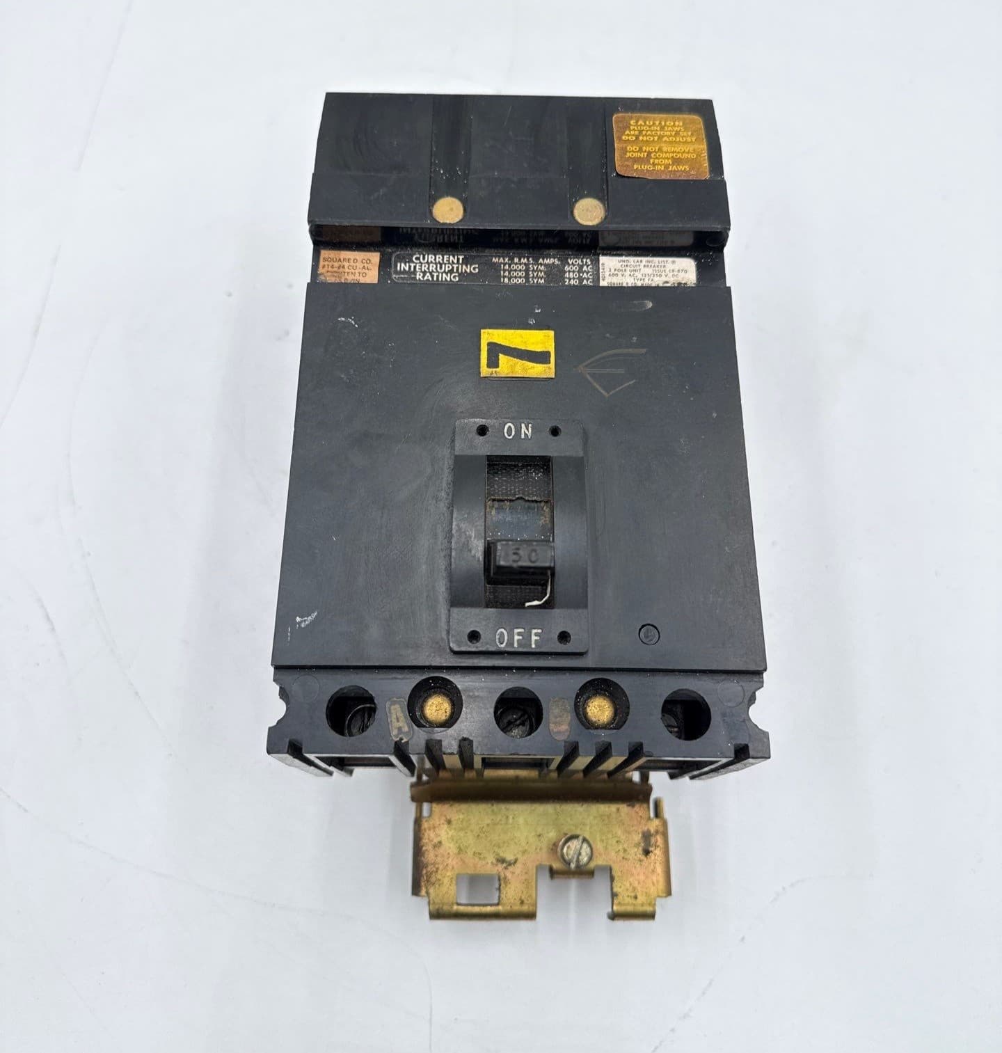 Square D FA36050 I-Line Circuit Breaker A 3P 600V 3PH FA 50 Amp 3 Pole Black – image 1