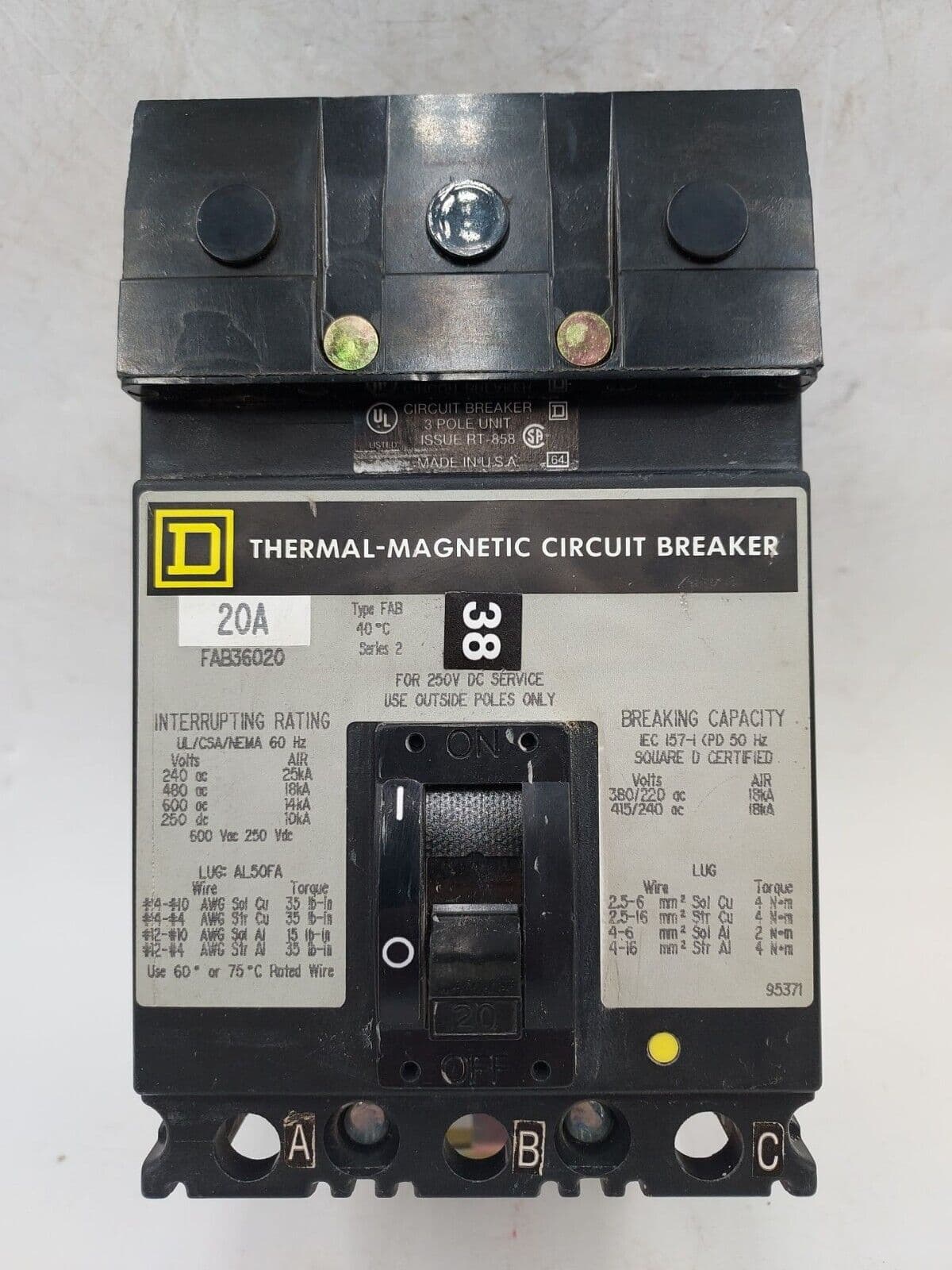 Square D FAB36020 – image 1