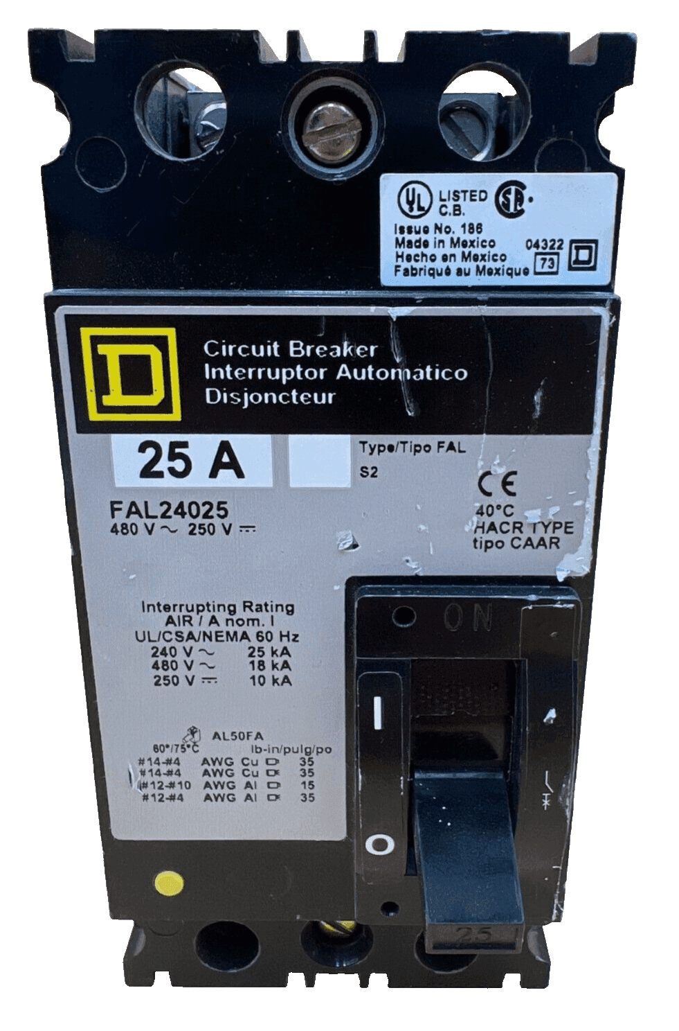 Square D FAL24025 Circuit Breaker — image 1 of 6