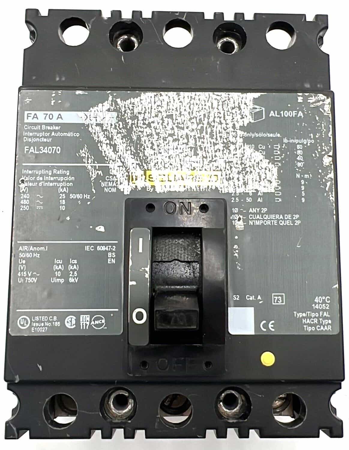 Square D FAL34070 Circuit Breaker — image 1 of 7