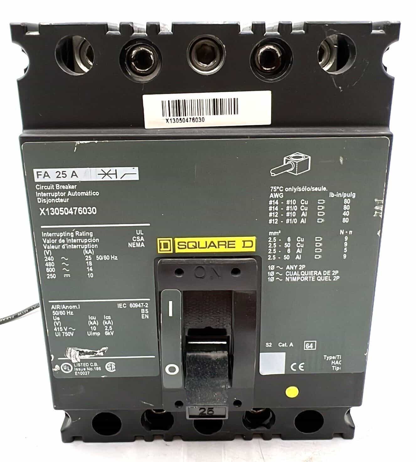 Square D FAL36025188 Circuit Breaker — image 1 of 8