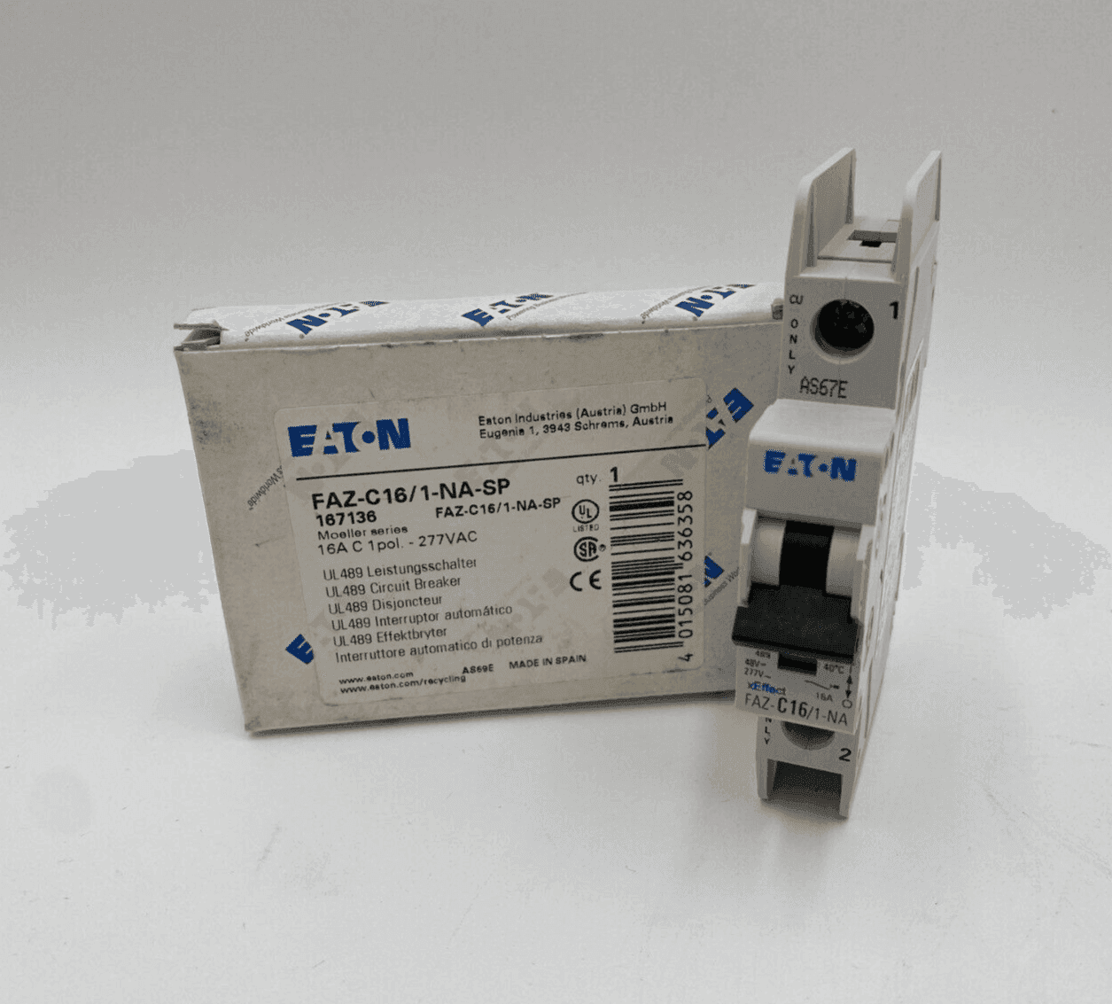 Eaton / Cutler-Hammer FAZ-C16/1-NA-SP Circuit Breaker — image 1 of 12