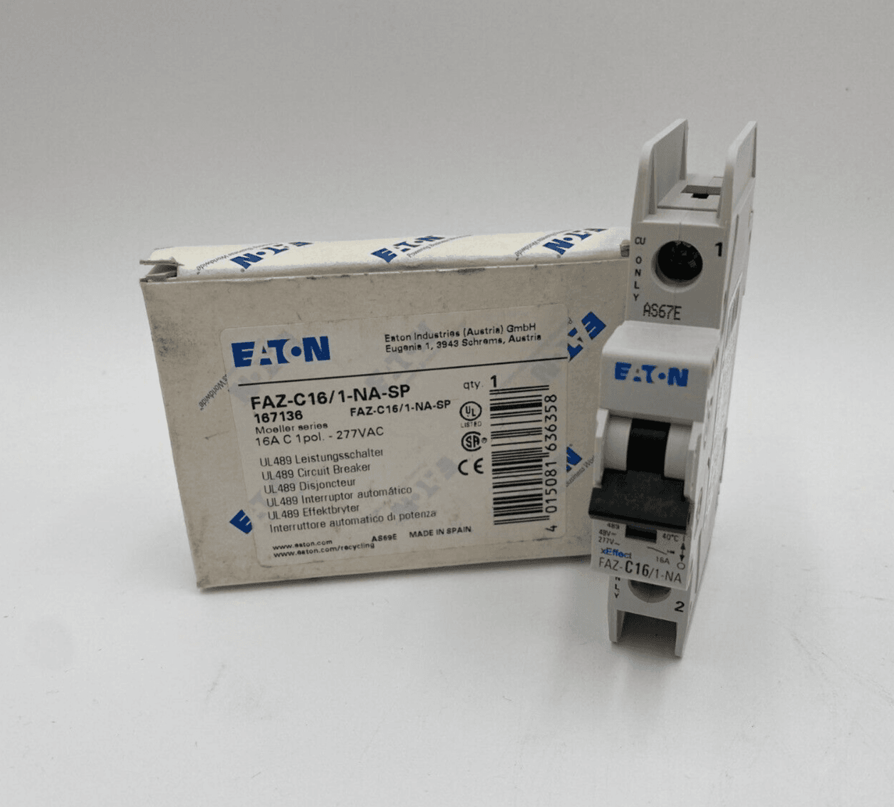 Eaton / Cutler-Hammer FAZ-C16/1-NA-SP Circuit Breaker — image 1 of 12