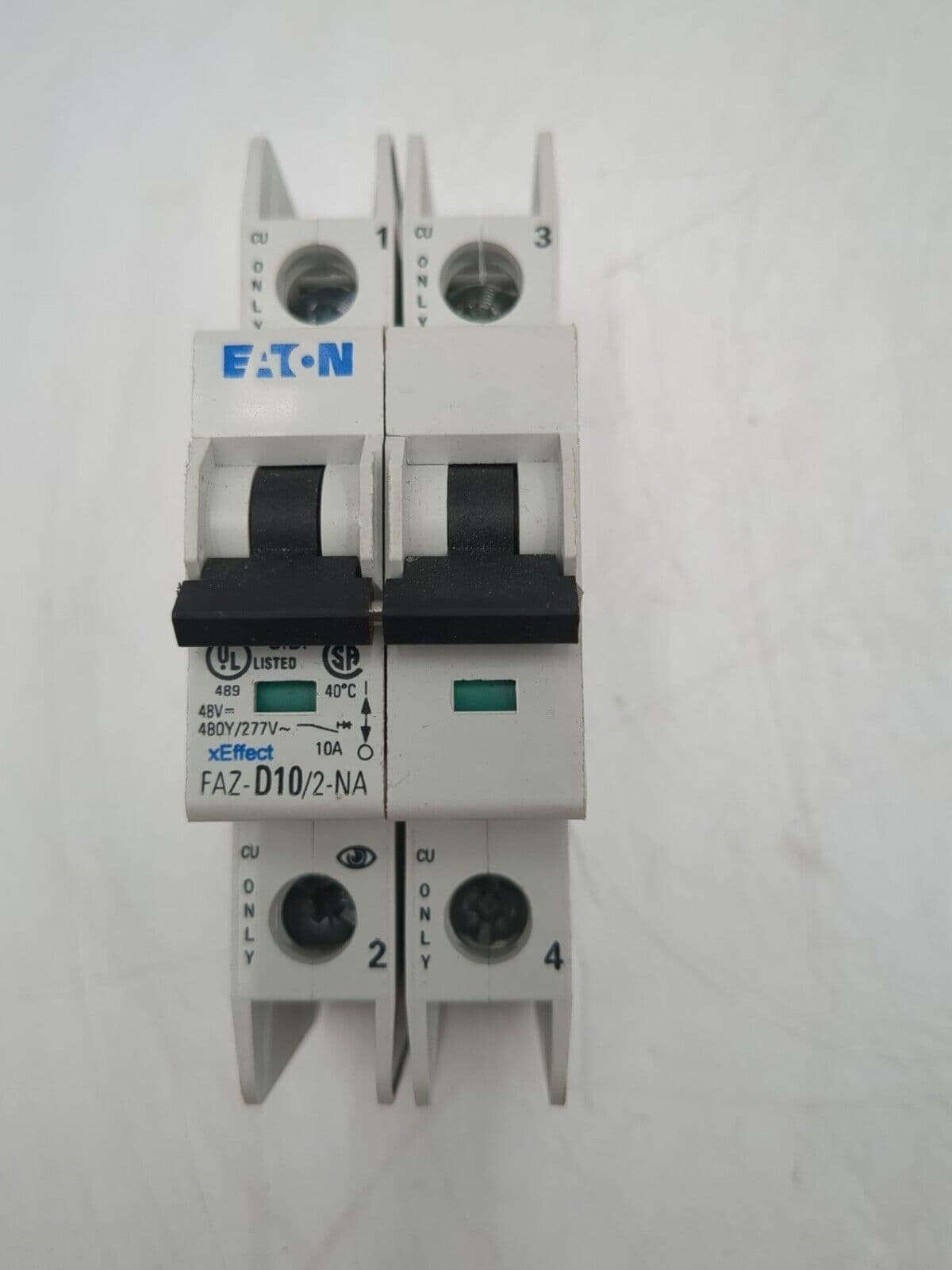 Eaton FAZ-D10/2-NA Circuit Brekar 10A 2P 277/480V FAZD10 10 Amp 2 Pole – image 1