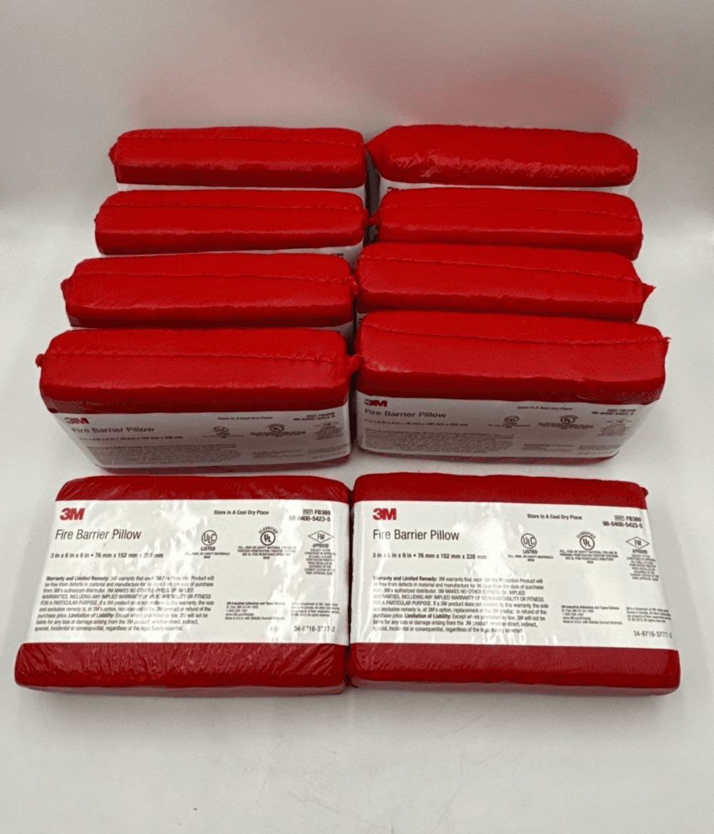 10PC Lot 3M FB369 Fire Barrier Self-Locking Pillow 3" x 6" x 9" FB-369 – image 1