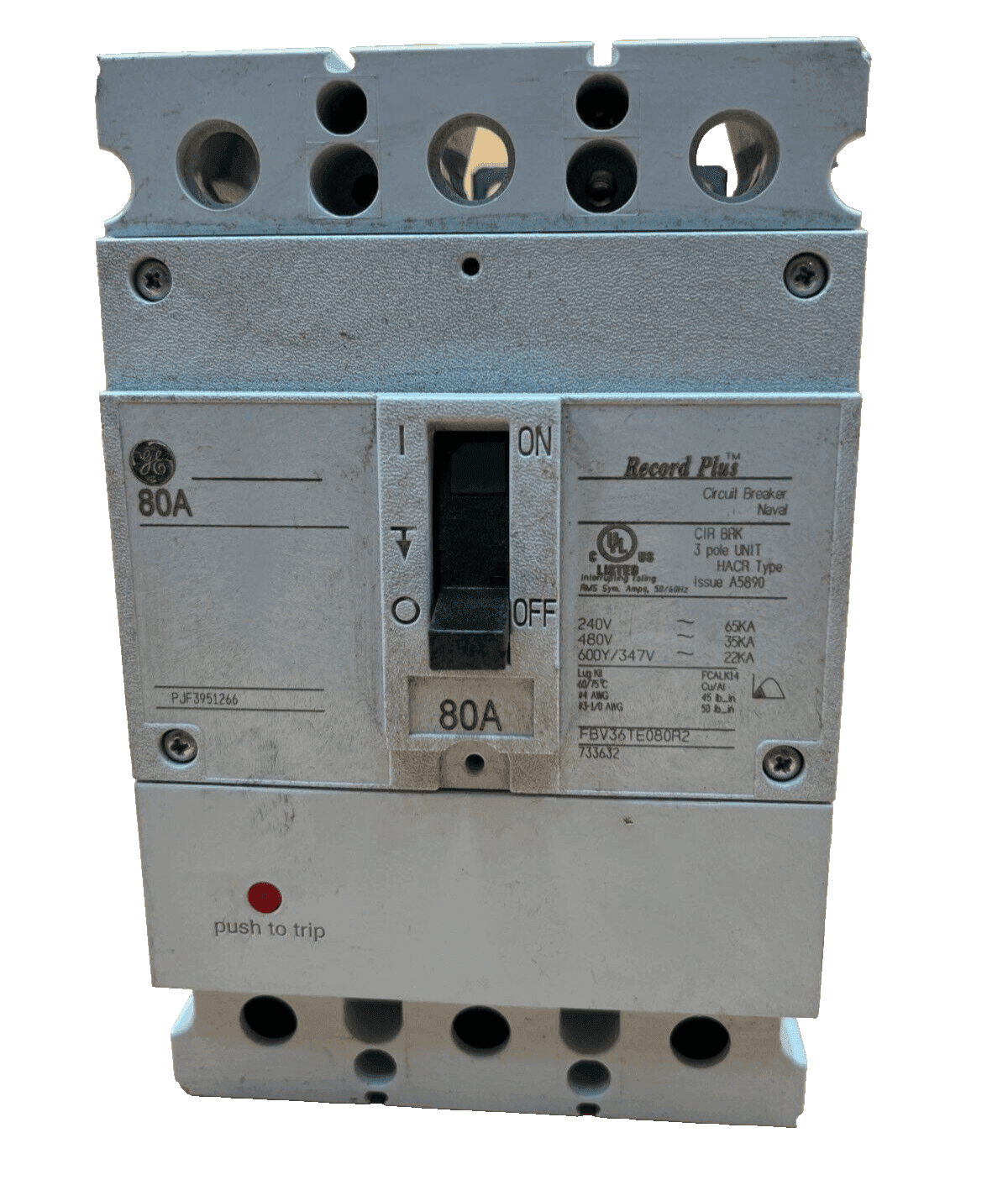 GE FBV36TE080R2 Circuit Breaker — image 1 of 6