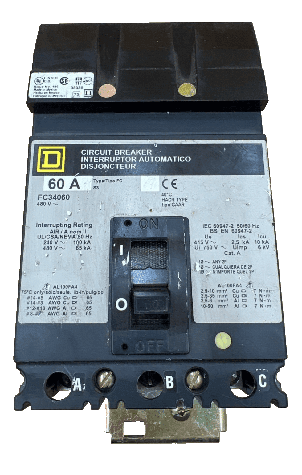 Square D FC-34060 Circuit Breaker — image 1 of 6