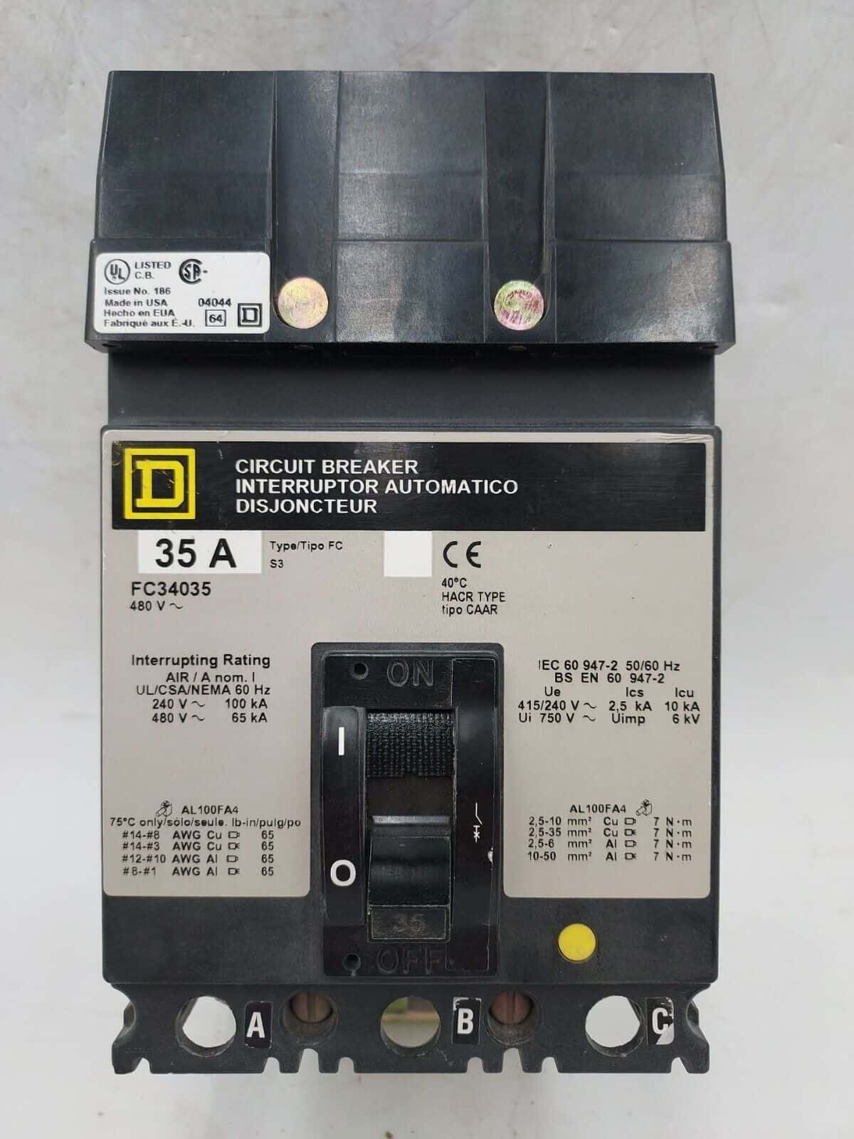 Square D FC34035 Circuit Breaker — image 1 of 7