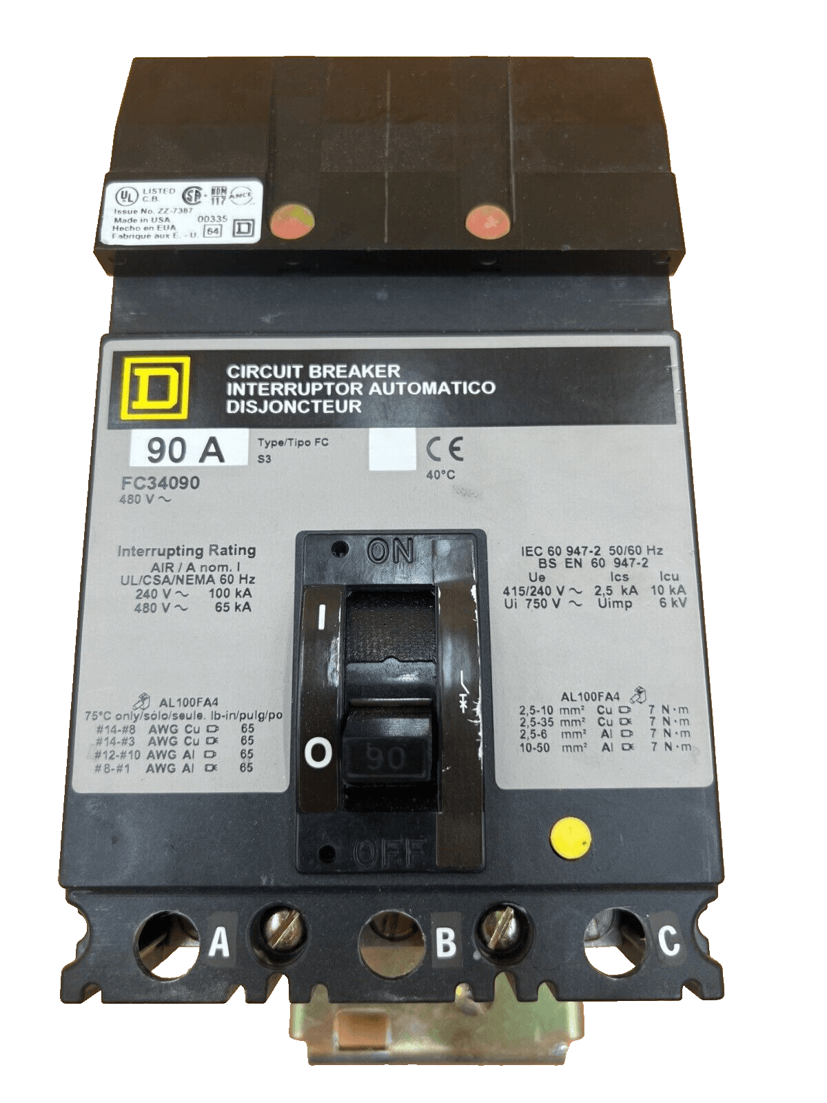 Square D FC34090 Circuit Breaker — image 1 of 6