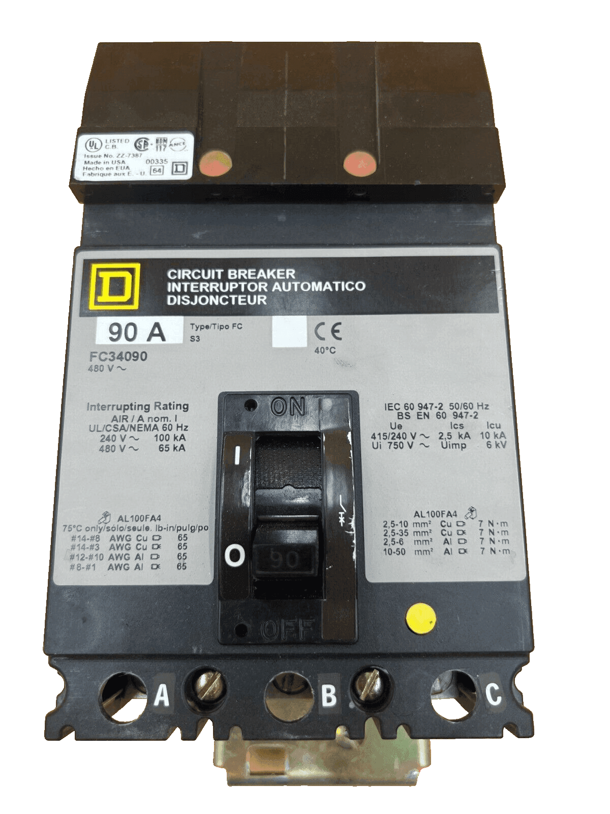 Square D FC34090 Circuit Breaker — image 1 of 6