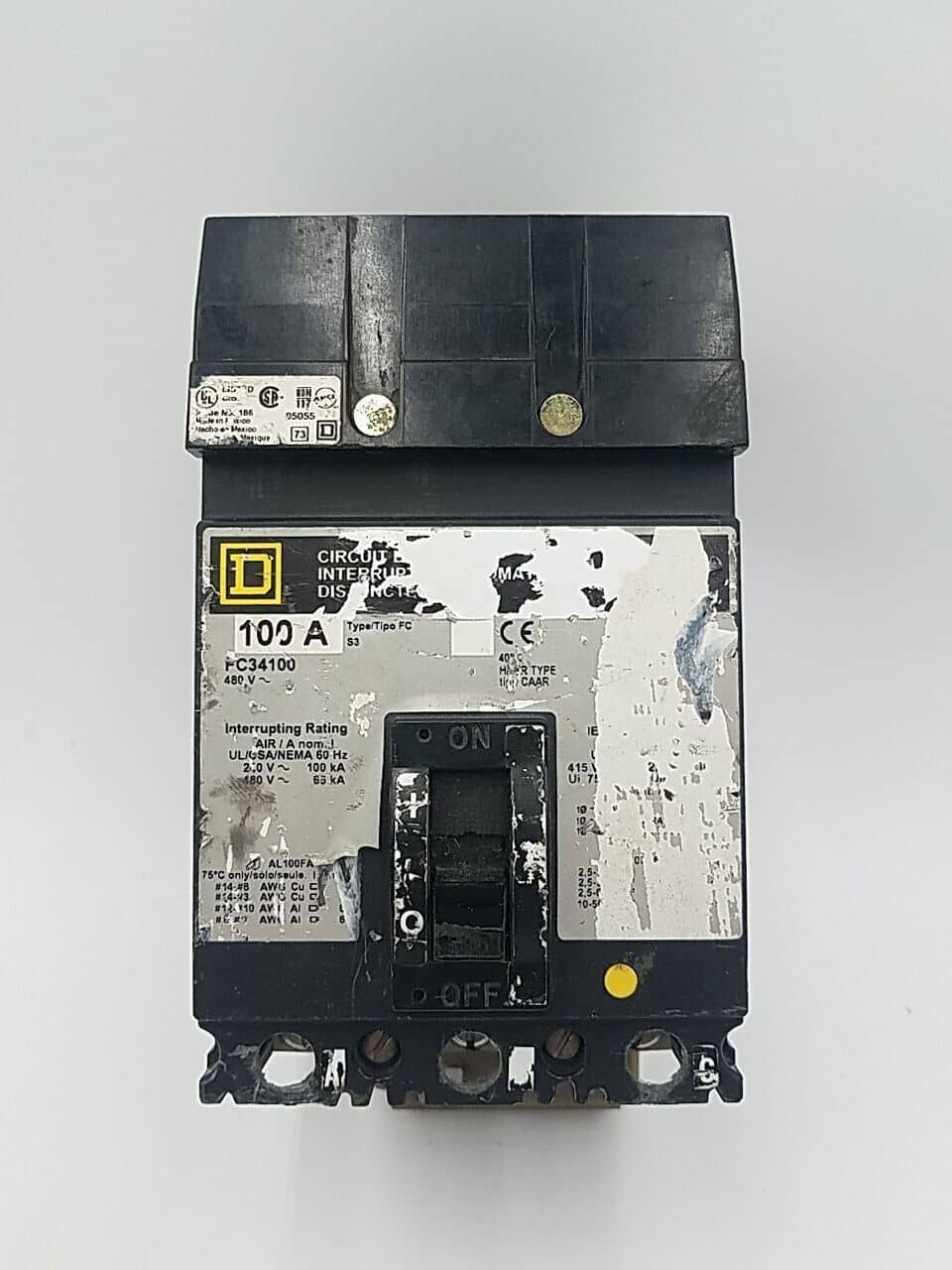 Square D FC34100 Circuit Breaker — image 1 of 7