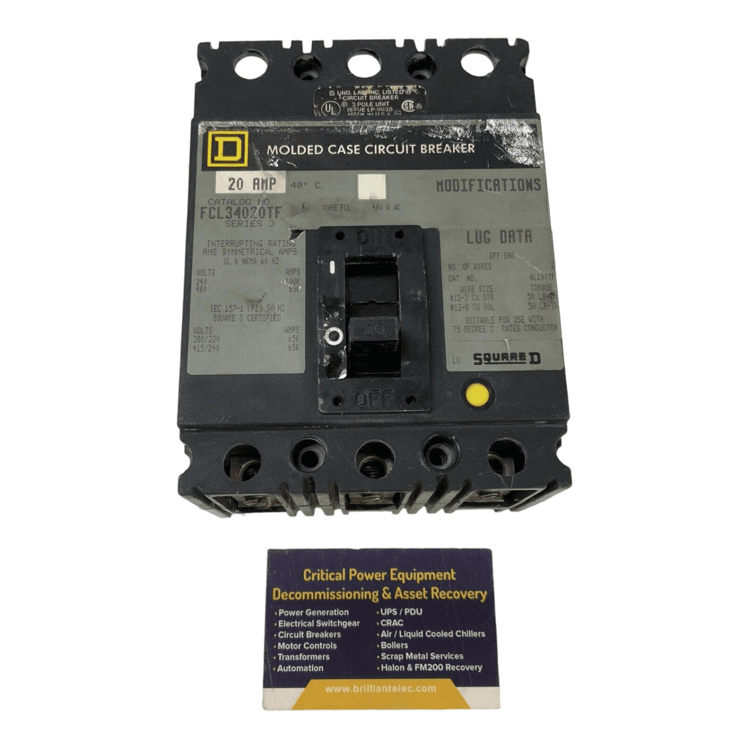Square D FCL34020TF Circuit Breaker — image 1 of 5