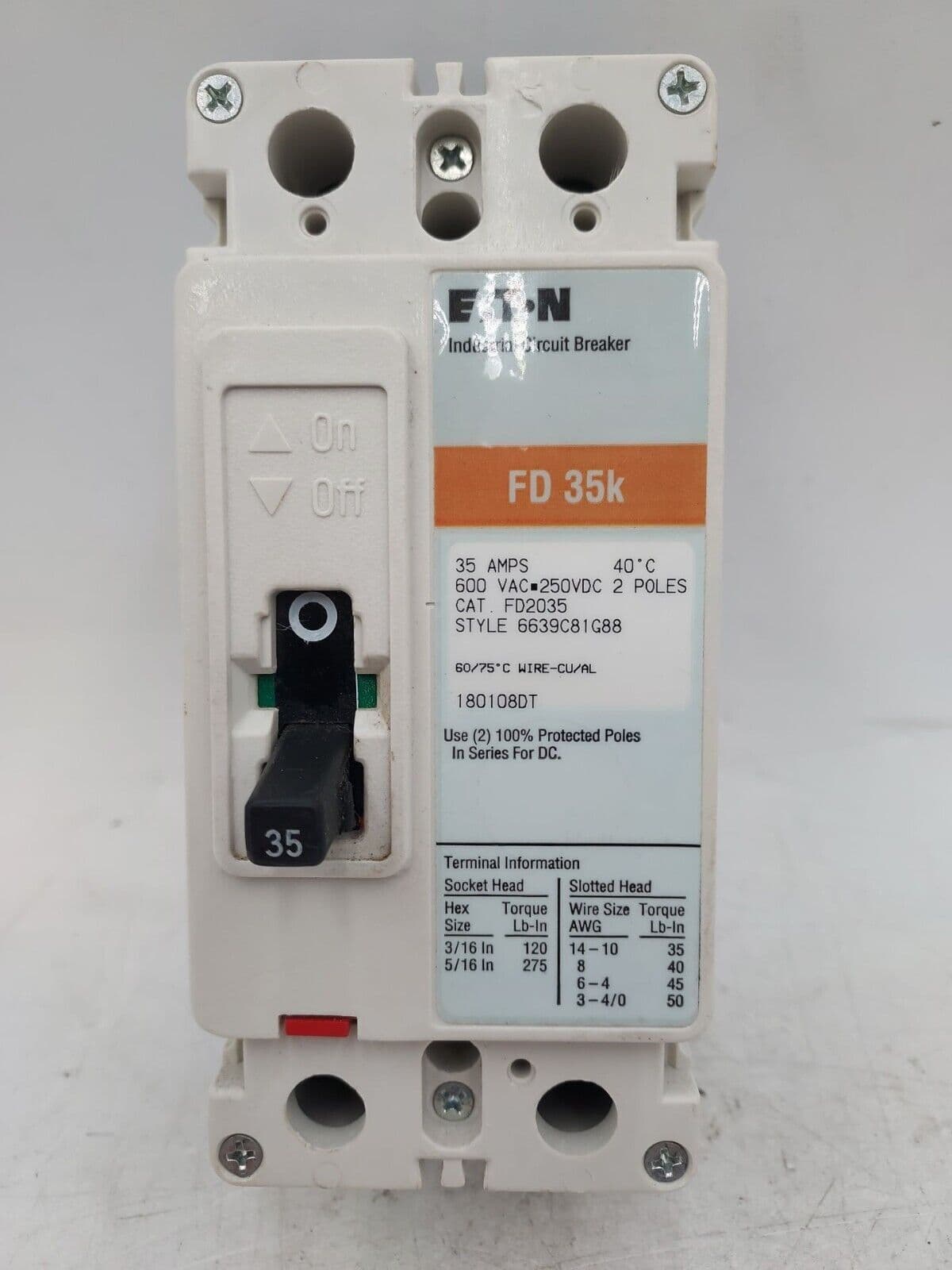 Eaton FD2035 Circuit Breaker — image 1 of 6