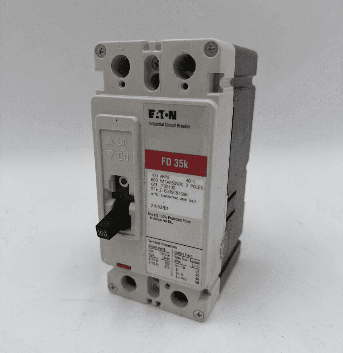 Eaton FD2100 Circuit Breaker — image 1 of 8
