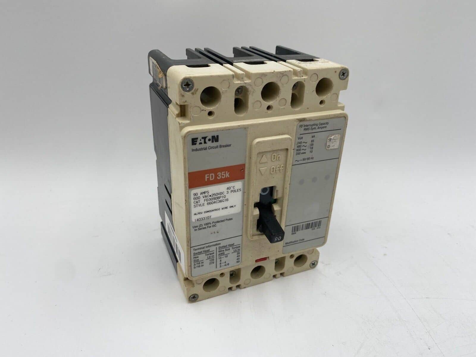 Eaton FD3090BP10 Circuit Breaker — image 1 of 12