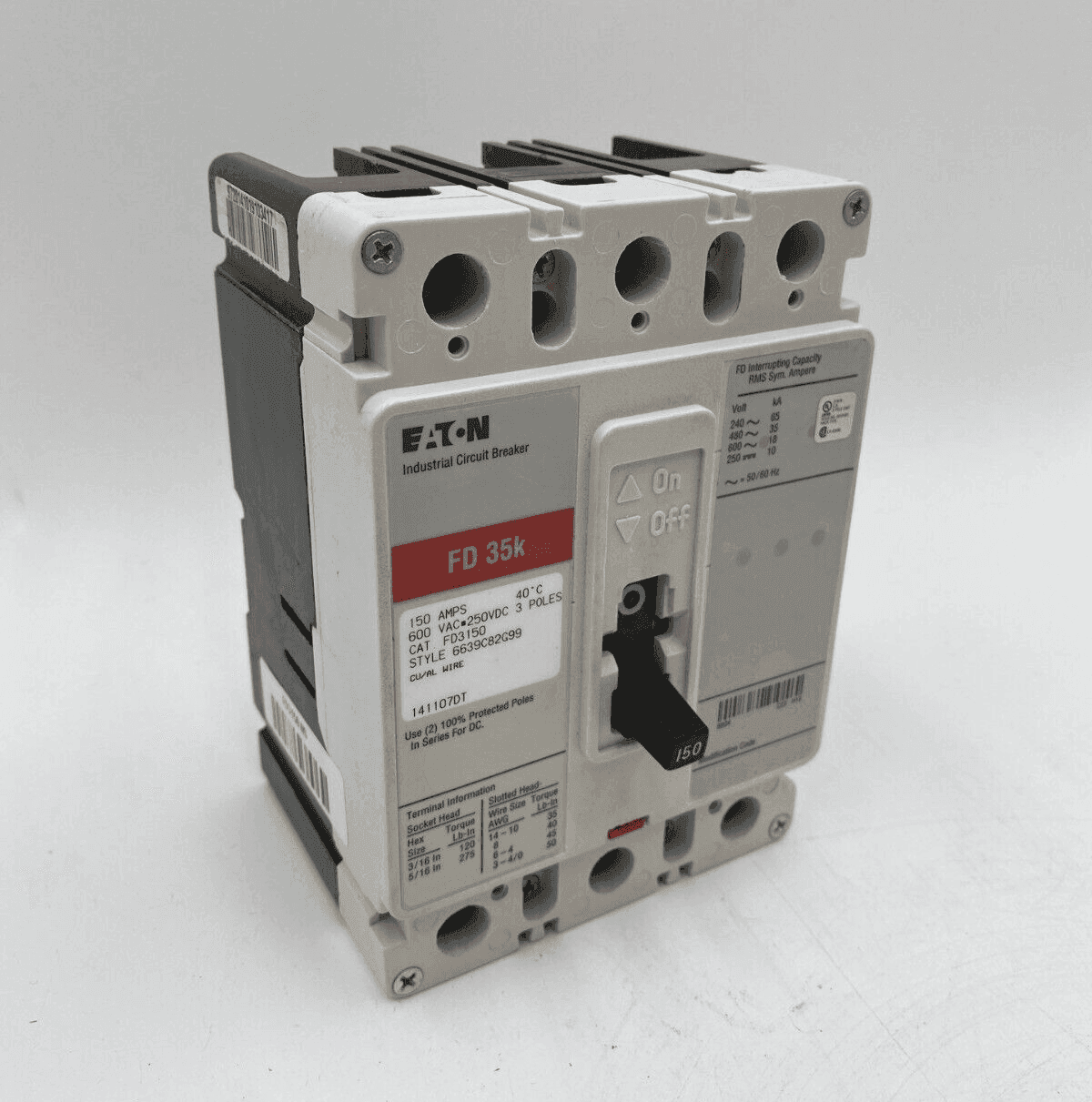 Eaton FD3150 Circuit Breaker — image 1 of 12