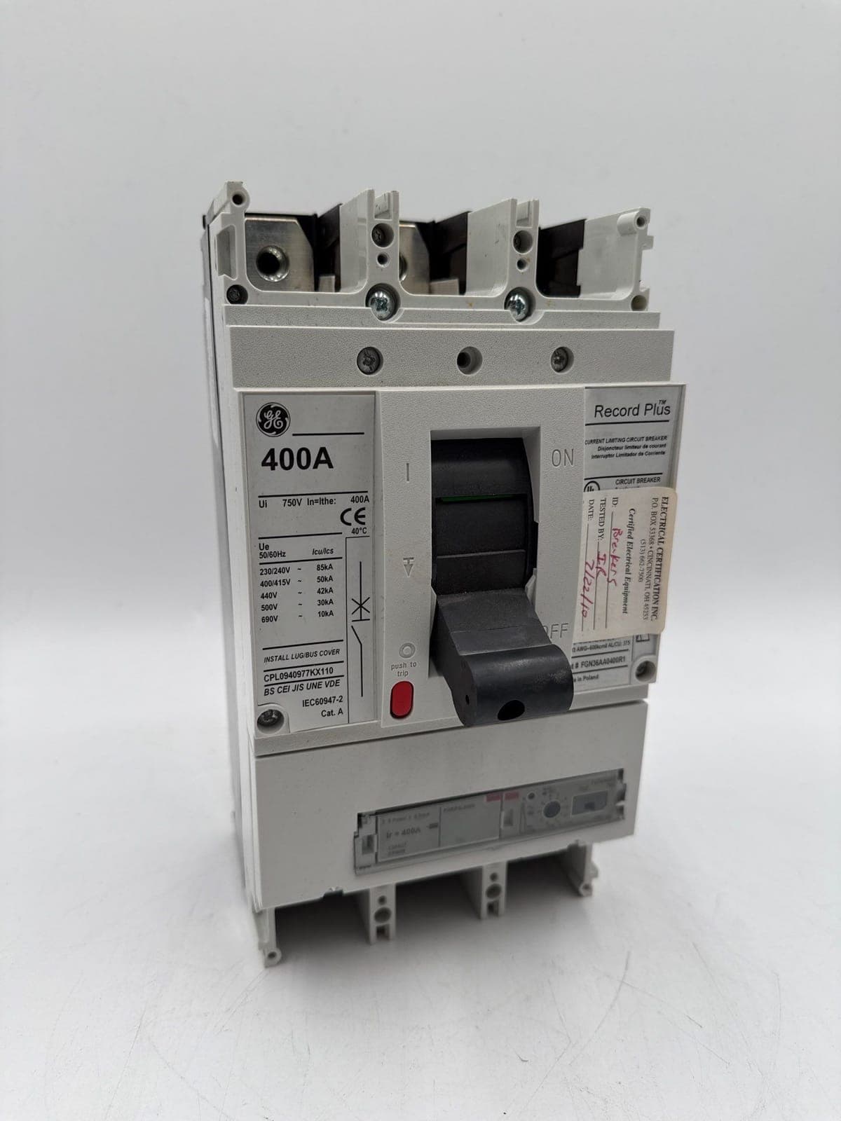 GE FGN36DB400U Circuit Breaker — image 1 of 8