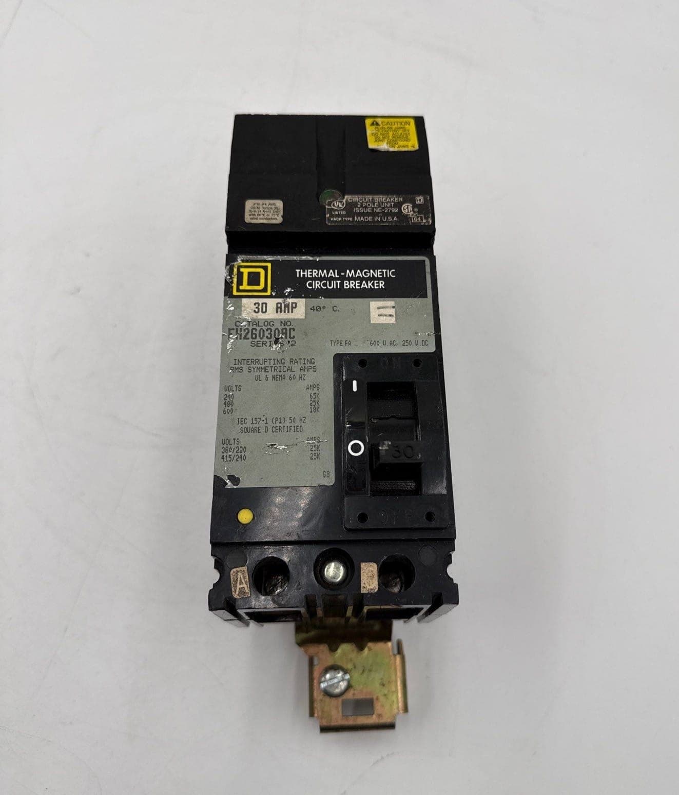 Square D FH26030AC I-Line Circuit Breaker 20A 600V 2P FA 20 Amp 2 Pole