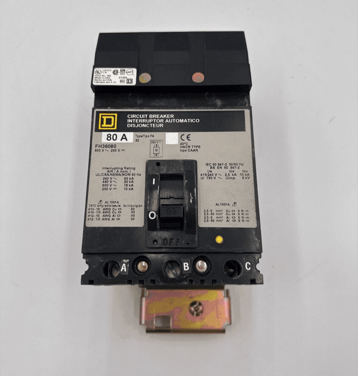 Square D FH36080 Circuit Breaker — image 1 of 8