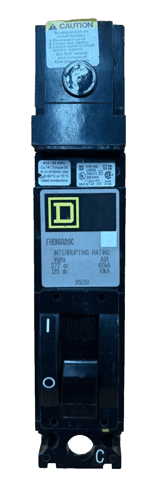 Square D FHB16020C Circuit Breaker — image 1 of 6
