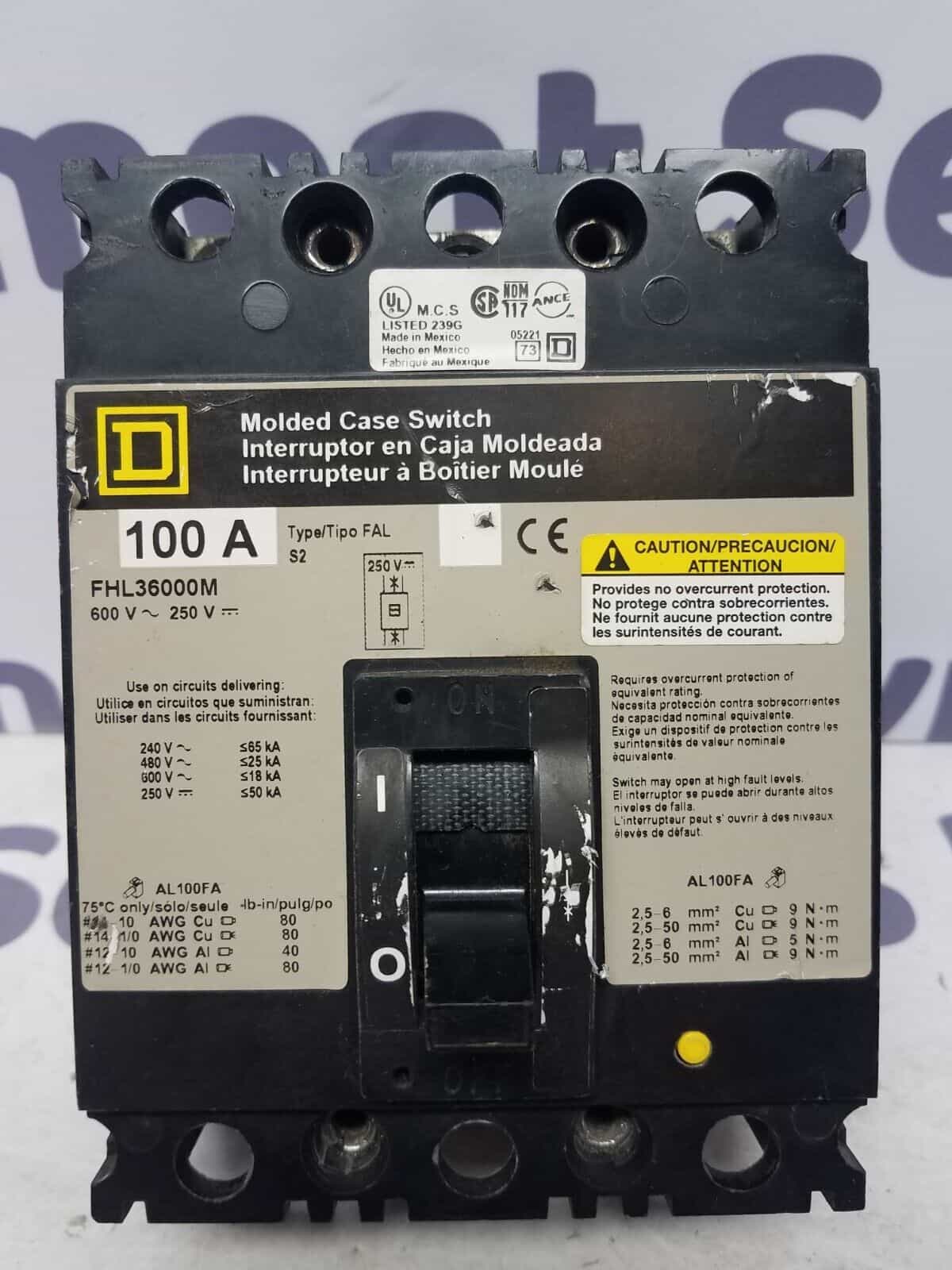 Square D FHL36000M Circuit Breaker — image 1 of 6