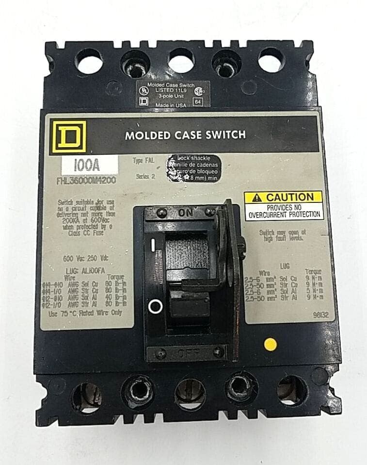 Square D FHL36000M4200 Circuit Breaker — image 1 of 7