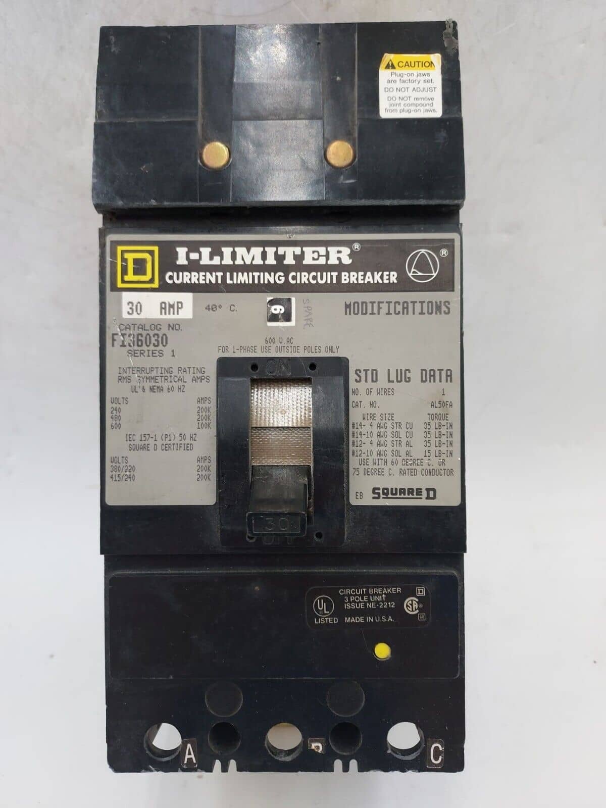 Square D FI36030 Circuit Breaker — image 1 of 8