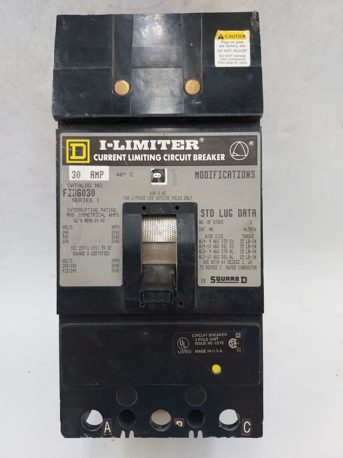 Square D FI36030 Circuit Breaker — image 1 of 8