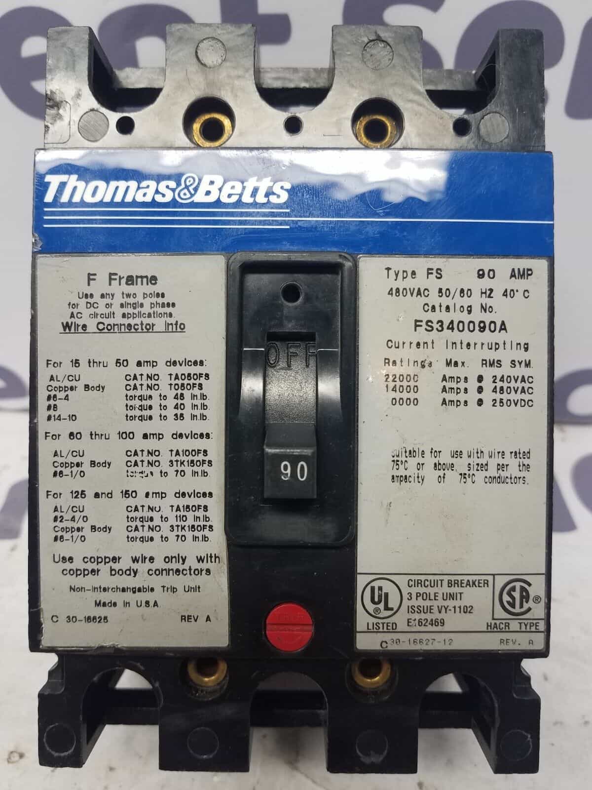 Thomas & Betts FS340090A Circuit Breaker — image 1 of 7
