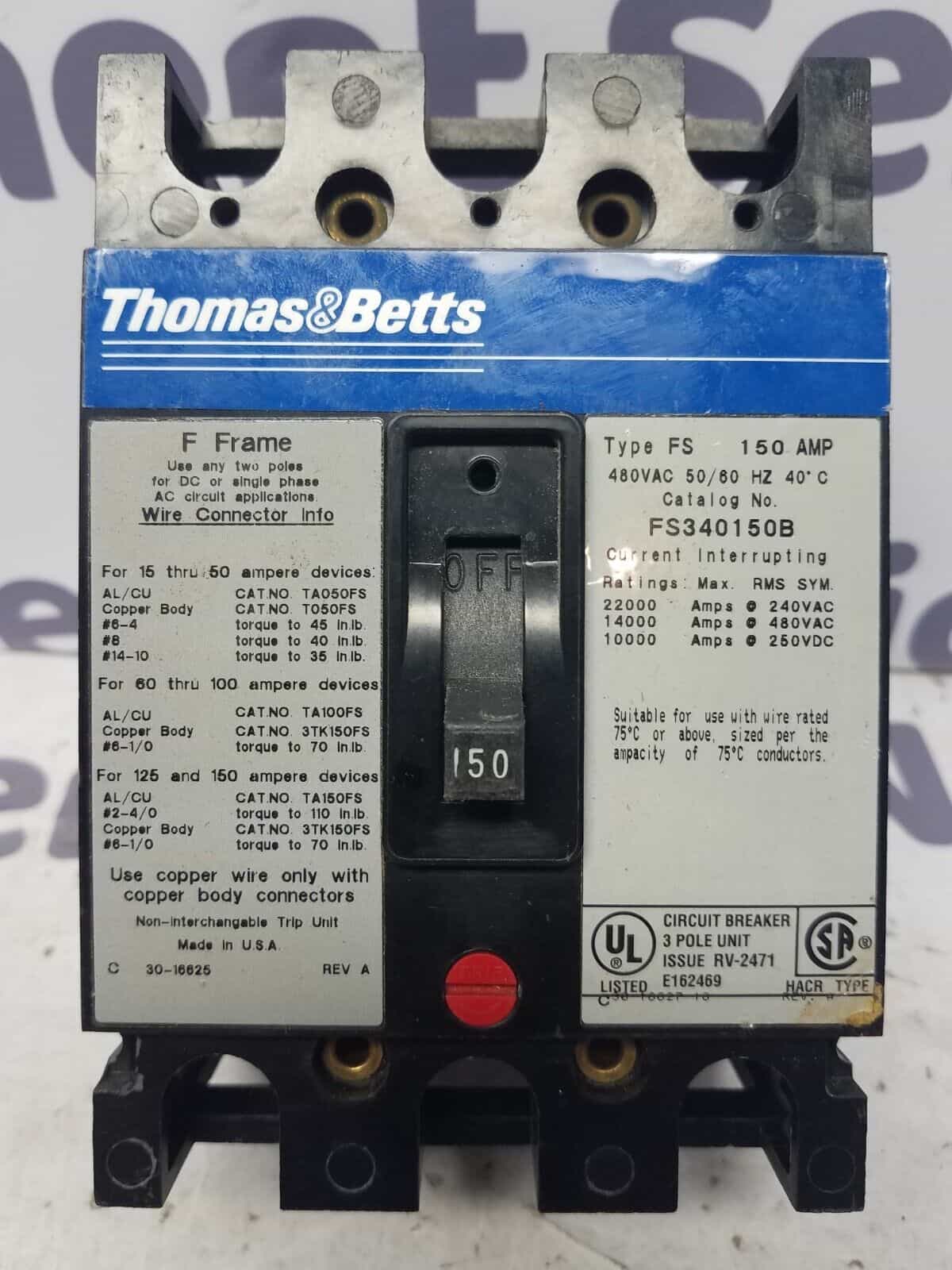Thomas & Betts FS340150B Circuit Breaker — image 1 of 6