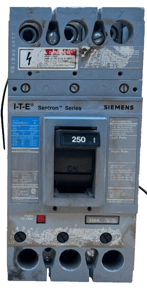Siemens FXD63B250 Circuit Breaker — image 1 of 7