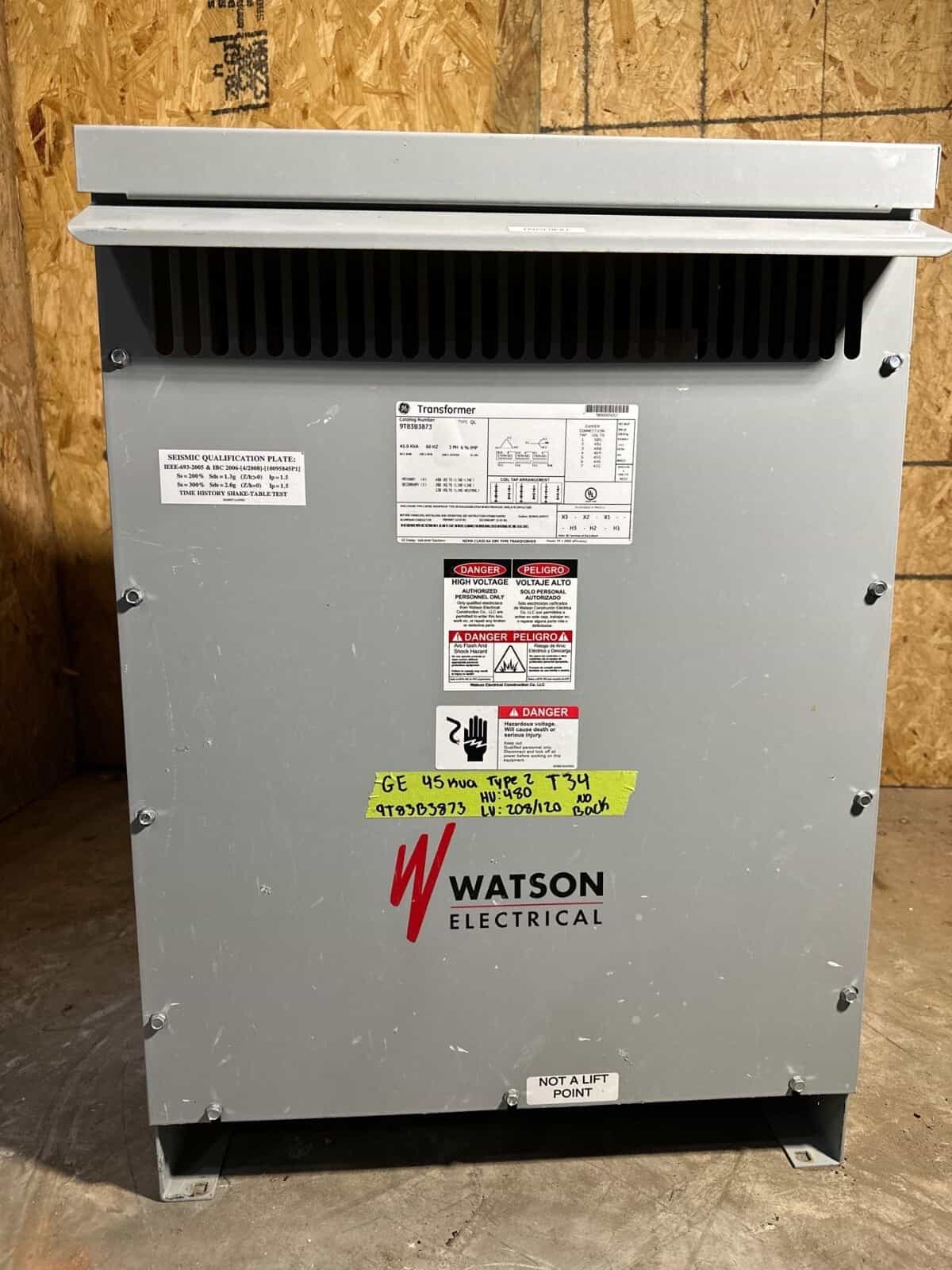 GE 9T83B3873 Dry Type Transformers — image 1 of 6