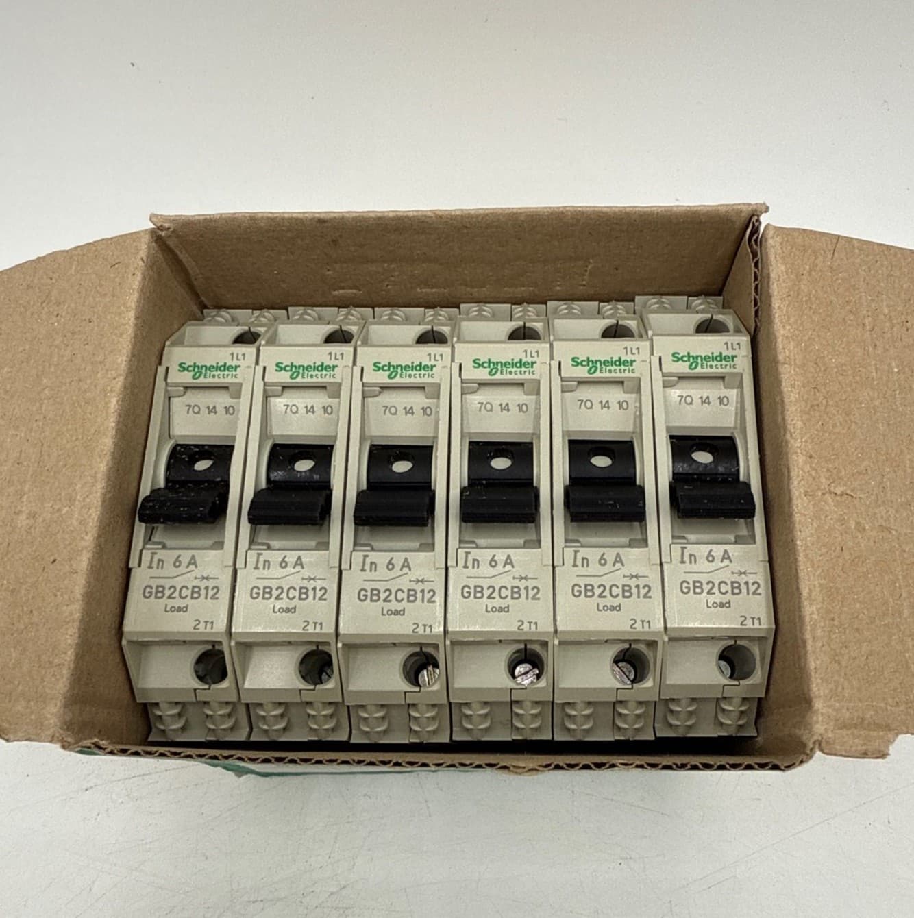 Schneider Electric GB2CB12 Circuit Breaker 6A 1P 277V DIN Rail Mount – image 1
